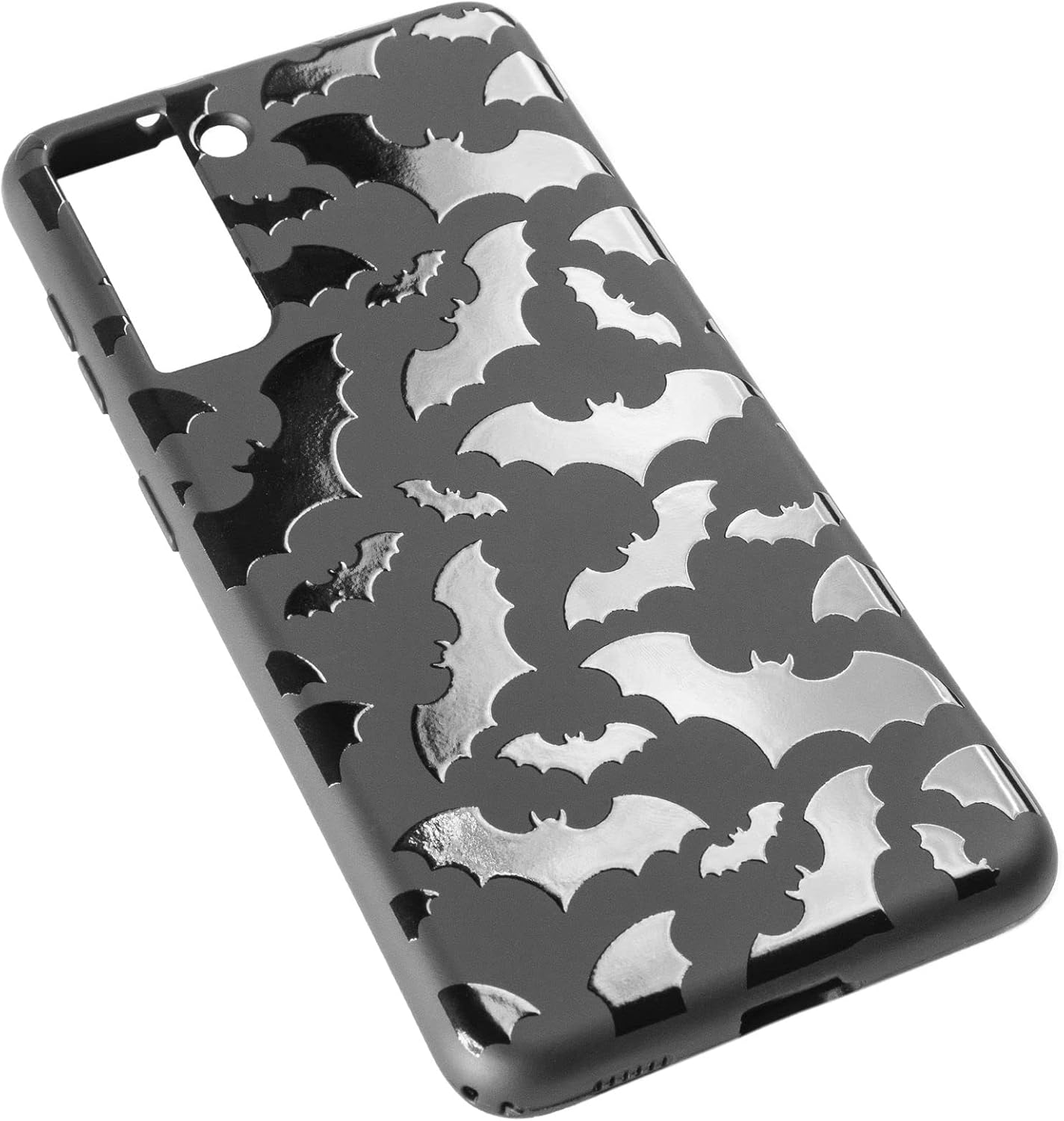 Cavka Funda de teléfono negra mate compatible con Samsung Galaxy S21 FE 5G 2022  Funda protectora de goma de silicona linda y espeluznante con clase