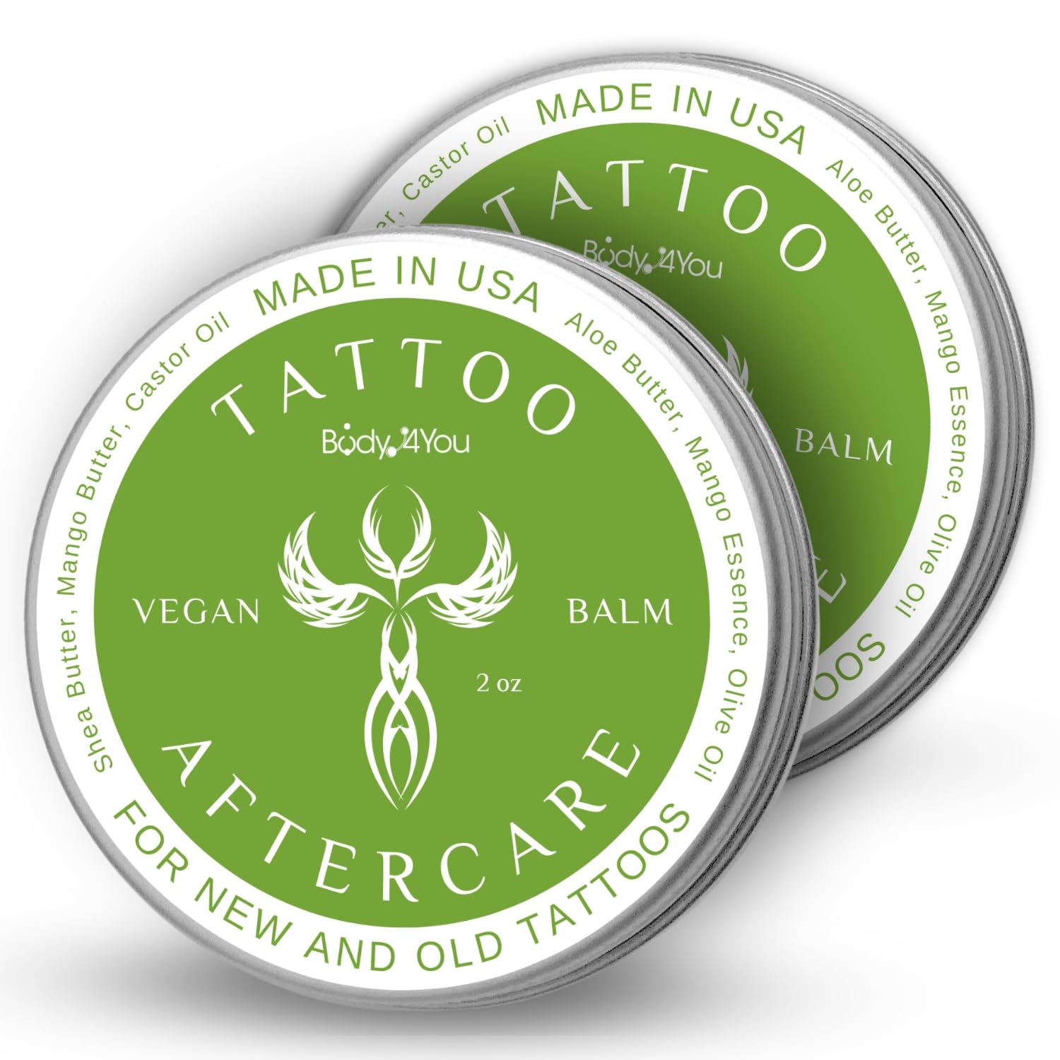 BodyJ4You Bálsamo de cuidado posterior para tatuajes, crema hidratante curativa para tatuajes, loción de tatuaje vieja revive el color de mejora de
