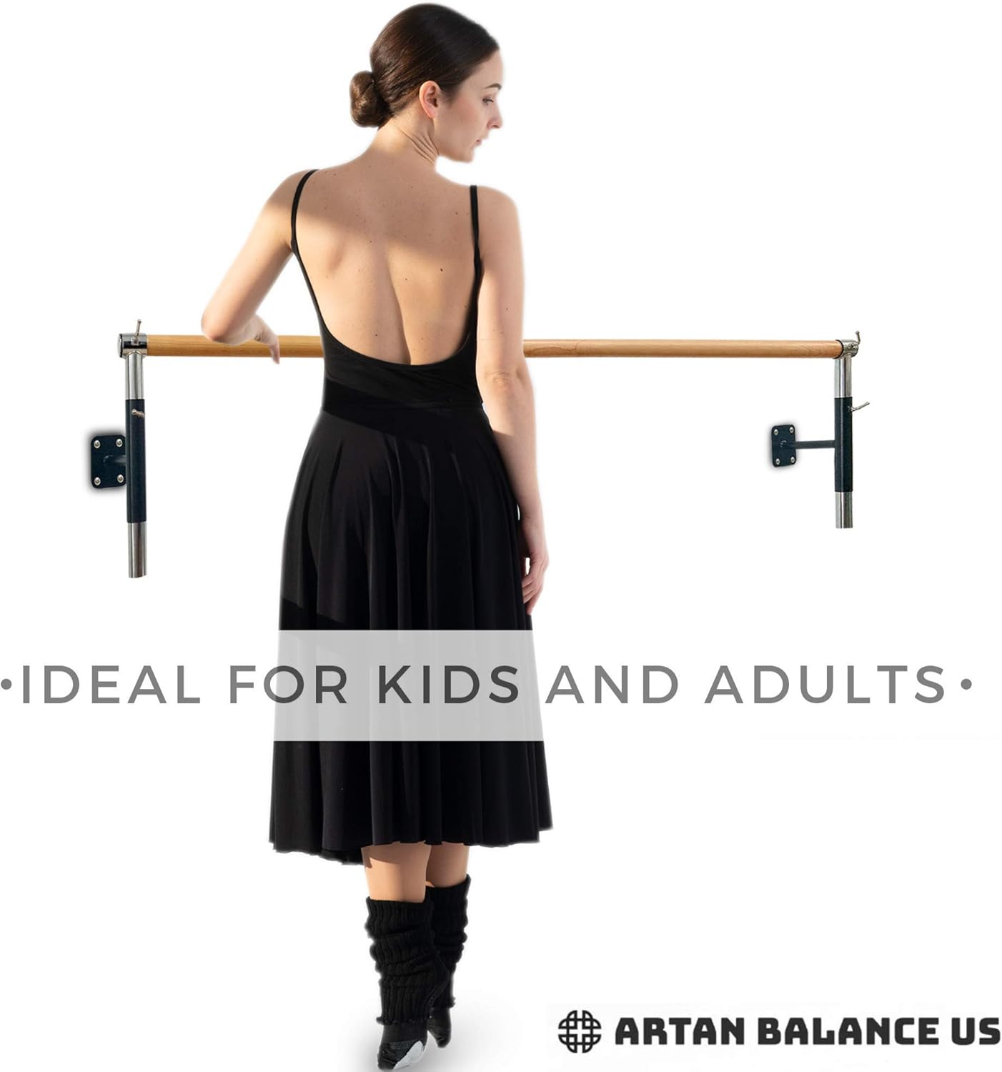 Barra de ballet montada en la pared para entrenamiento de baile en casa o estudio, yoga, estiramiento y pilates, postura para niños y adultos, ideal