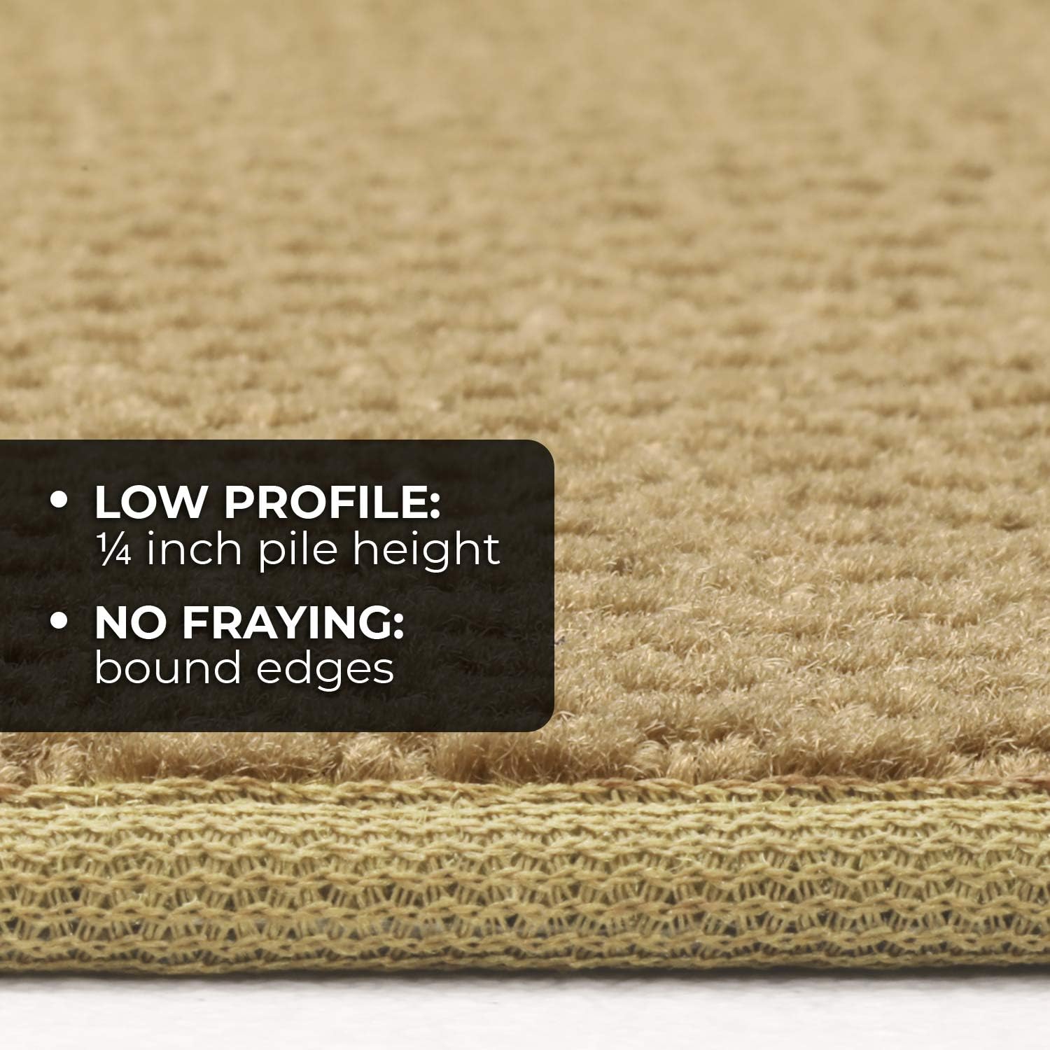 House, Home and More Alfombra antideslizante – Camel Tan – 6 pies x 27 pulgadas