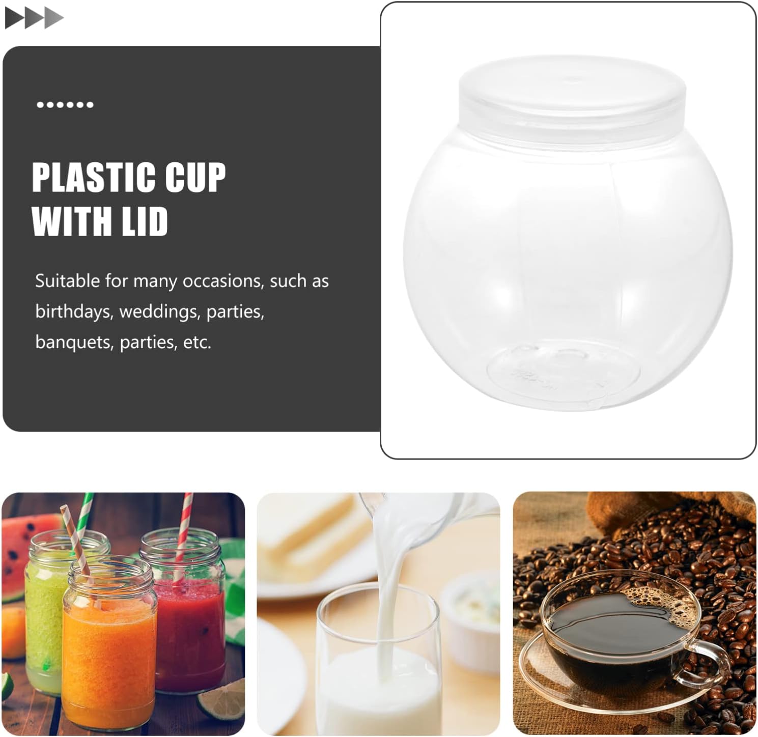 KALLORY 50 Pcs Plastic Cup Jelly Cup Plastic Jelly Cup Tasting Tumbler Containers with Lids Plastic Cups with Lids Party Dessert Container Plastic