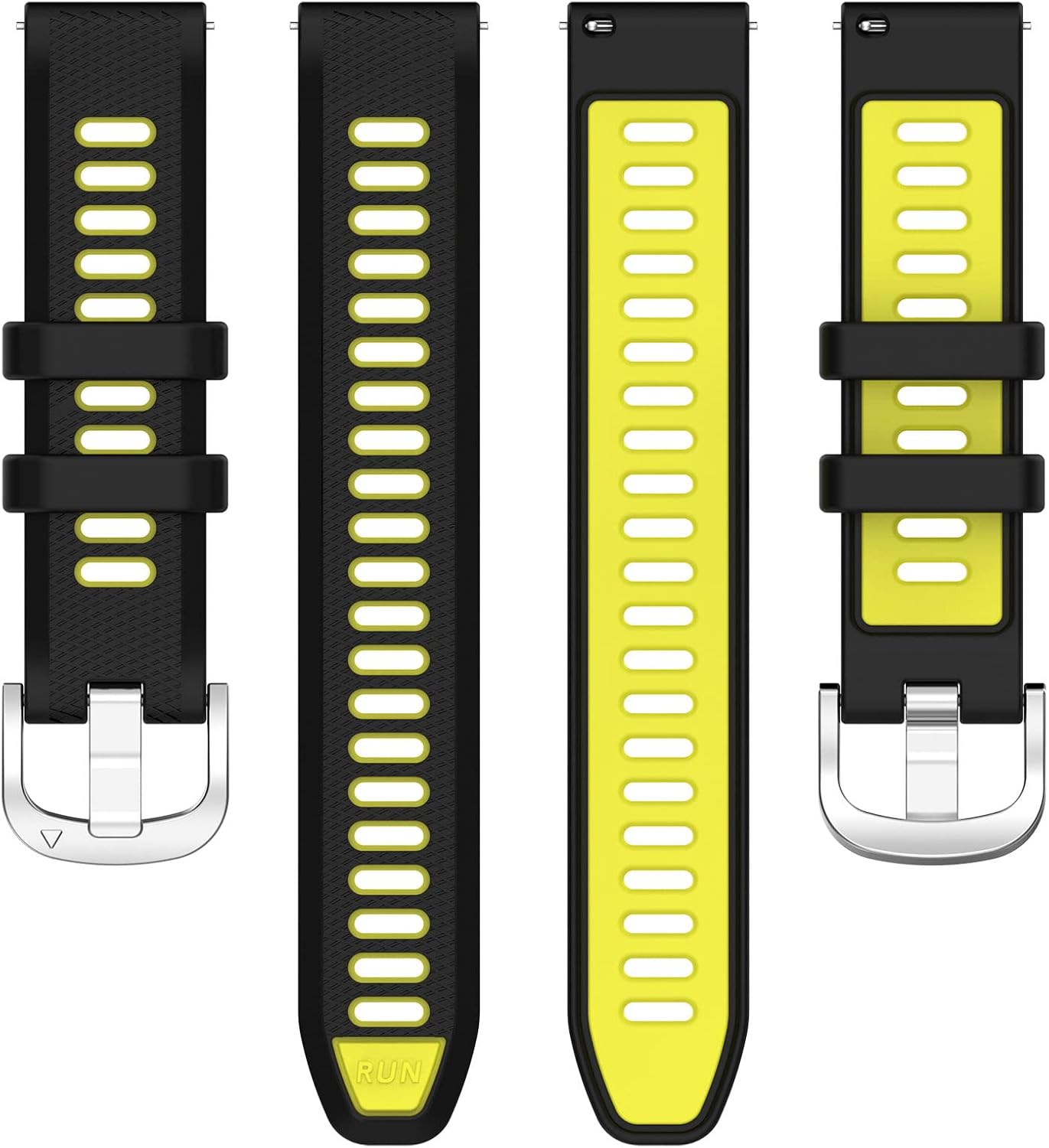 Bandas de silicona diseñadas para NiUFFiT Smart Watch P66LW36LW47 Smartwatch Paquete de 6 correas de 0.866 pulgadas de liberación rápida ajustables