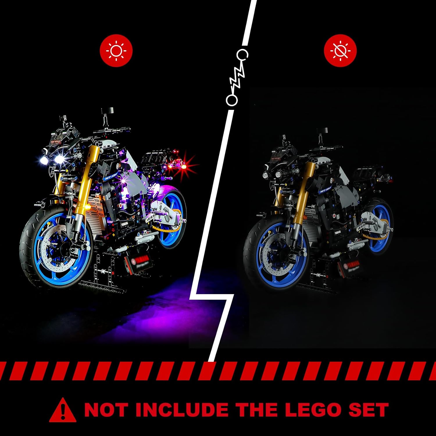BRIKSMAX Led Lighting Kit for Lego Yamaha MT-10 SP – Compatible with Lego 42159 Technic Motorcycle Building Set- Not Include Lego Set