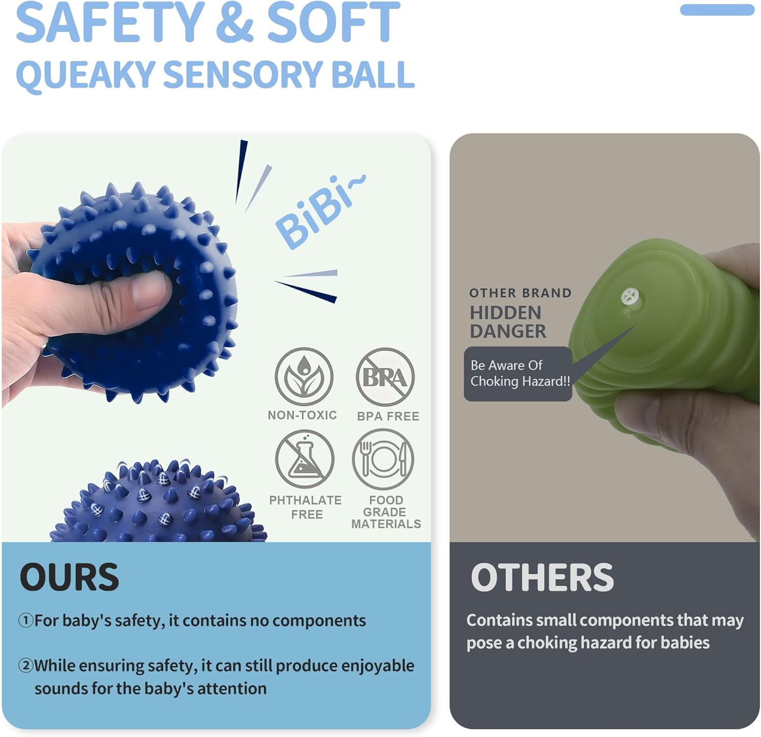 Bolas sensoriales suaves con puntas, formas geométricas texturizadas para el desarrollo sensorial de los bebés, bolas sensoriales para niños