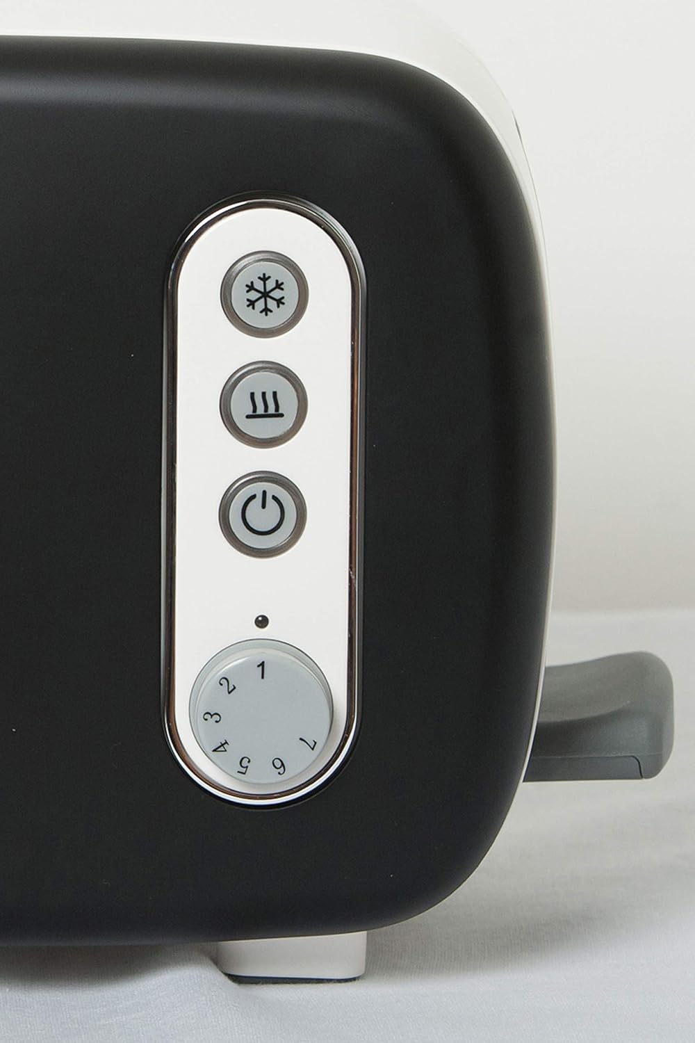 BergHOFF Seren – Tostadora de carga lateral con exterior Cool Touch y bandeja de migas extraíble, con panel negro para usar como bandeja de servir