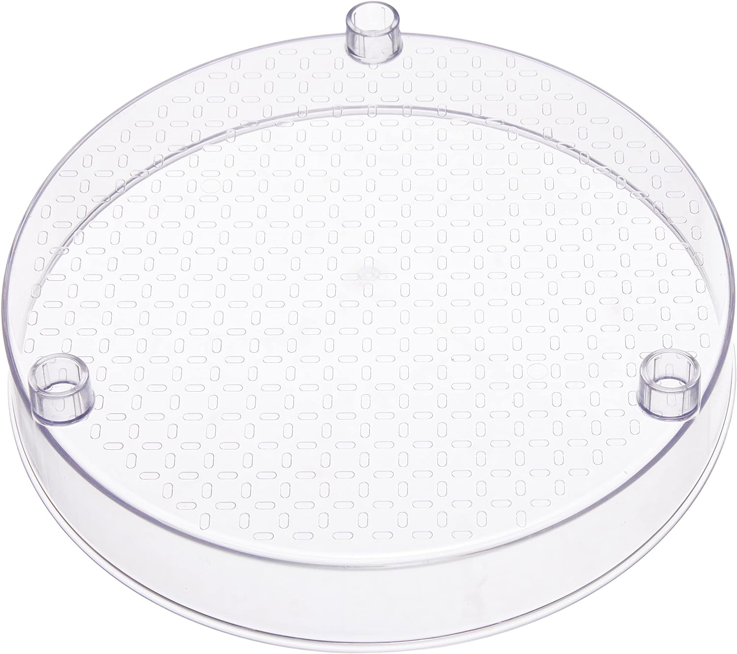 Tienda Basics Organizador de tocadiscos Lazy Susan transparente de 2 niveles, 9 pulgadas