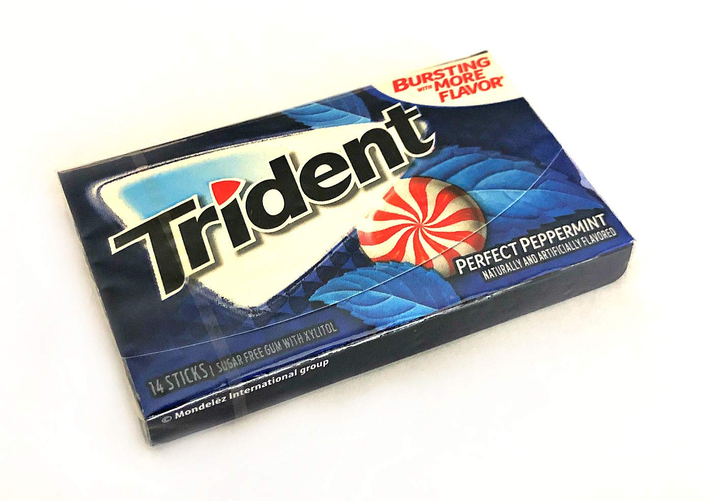 Trident Goma de mascar sin azúcar de menta – 18 paquetes (252 piezas en total)