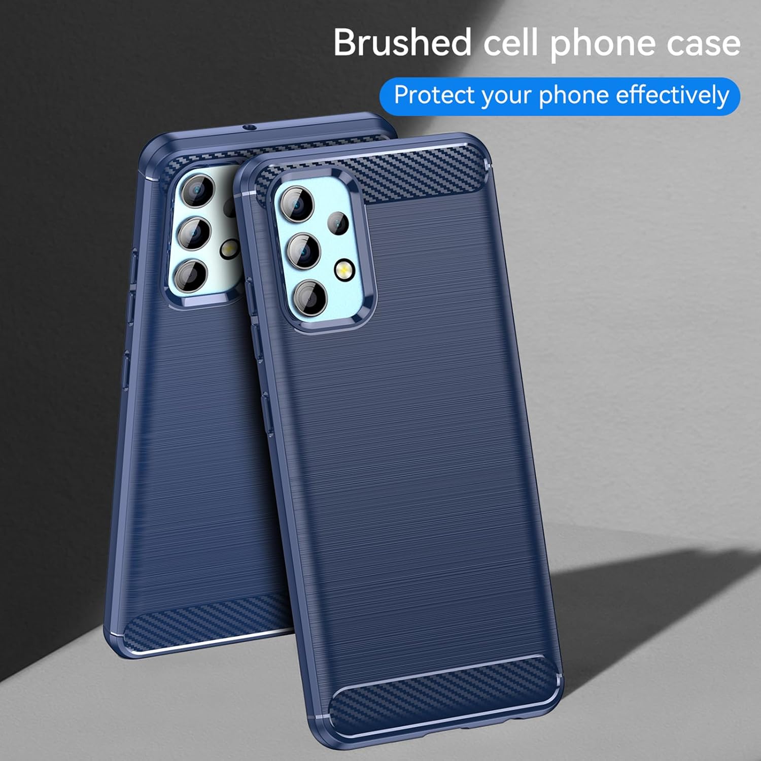EUAGVQY Para Samsung A32 5G Galaxy A32 5G Caso Fibra de Carbono TPU Suave Antideslizante Durable Ligero Funda protectora para Samsung Galaxy A32 5G