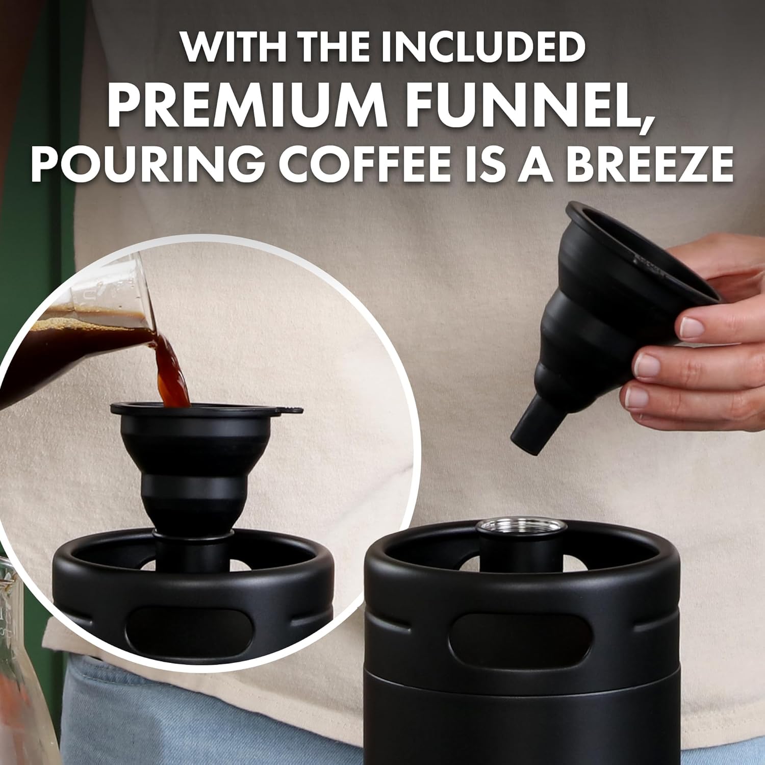 Zulay Nitro – Cafetera fría Nitro con válvula de alivio de presión y grifo de crema, regalo para los amantes del café, cafetera Nitro Cold Brew para