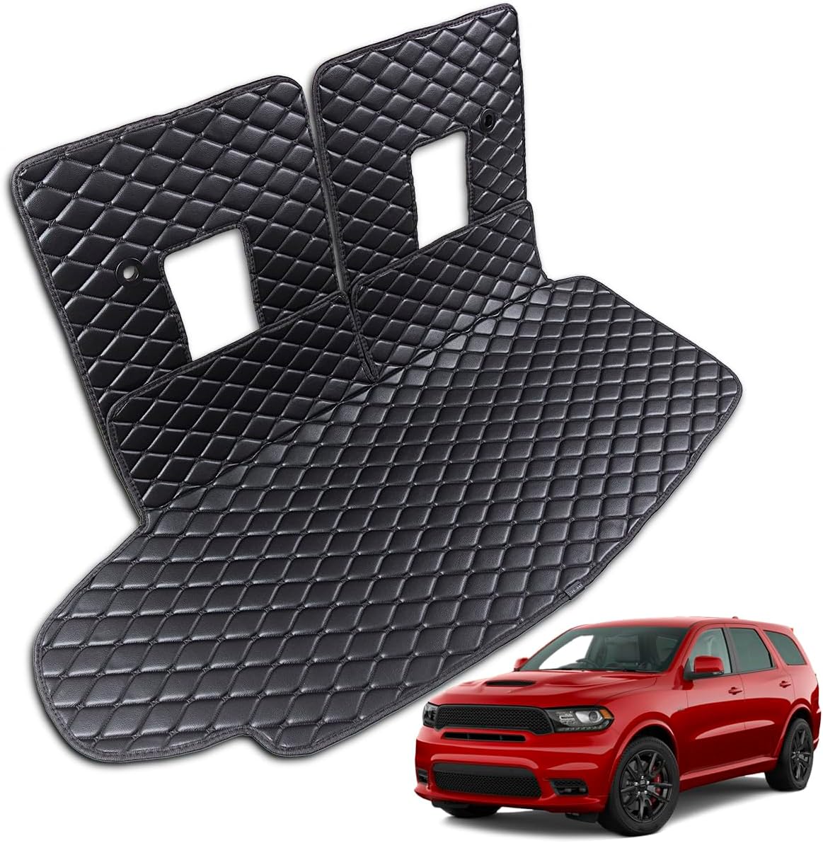 Tapete para maletero Dodge Durango 2011-2023 y tapete para respaldo trasero, forro de carga antideslizante para todo tipo de clima