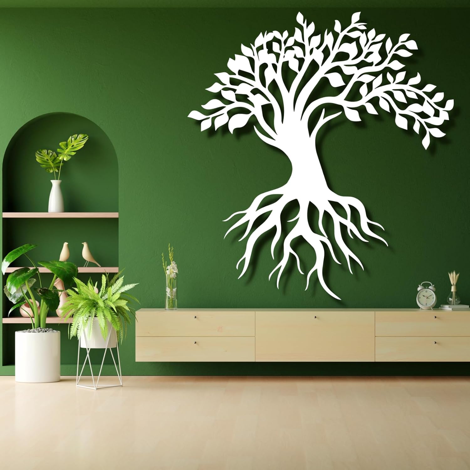 Decoración de pared de árbol de la vida, árbol de la vida, árbol de la vida, decoración de pared de árbol de metal grande, regalo de inauguración de