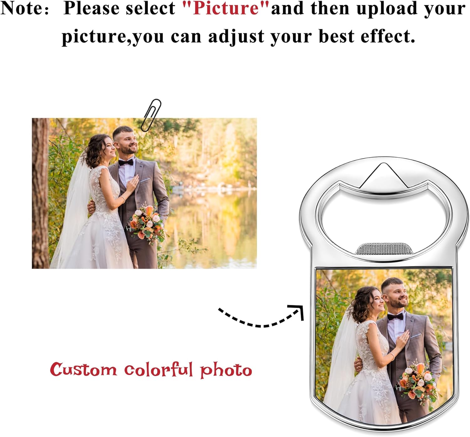 Abrebotellas con imán de sublimación para nevera, regalos de fotos personalizados, transferencia de calor para recuerdos de fiesta, boda, Bestman,
