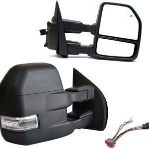 Espejos de remolque aptos para Ford F150 2020 2019 2018 2017 2016 2015 Pickup Truck LED Luz de señal de giro Sensor de temperatura con calefacción Espejos de remolque aptos para Ford F150 2020 2019 2018 2017 2016 2015 Pickup Truck LED Luz de señal de giro Sensor de temperatura con calefacción