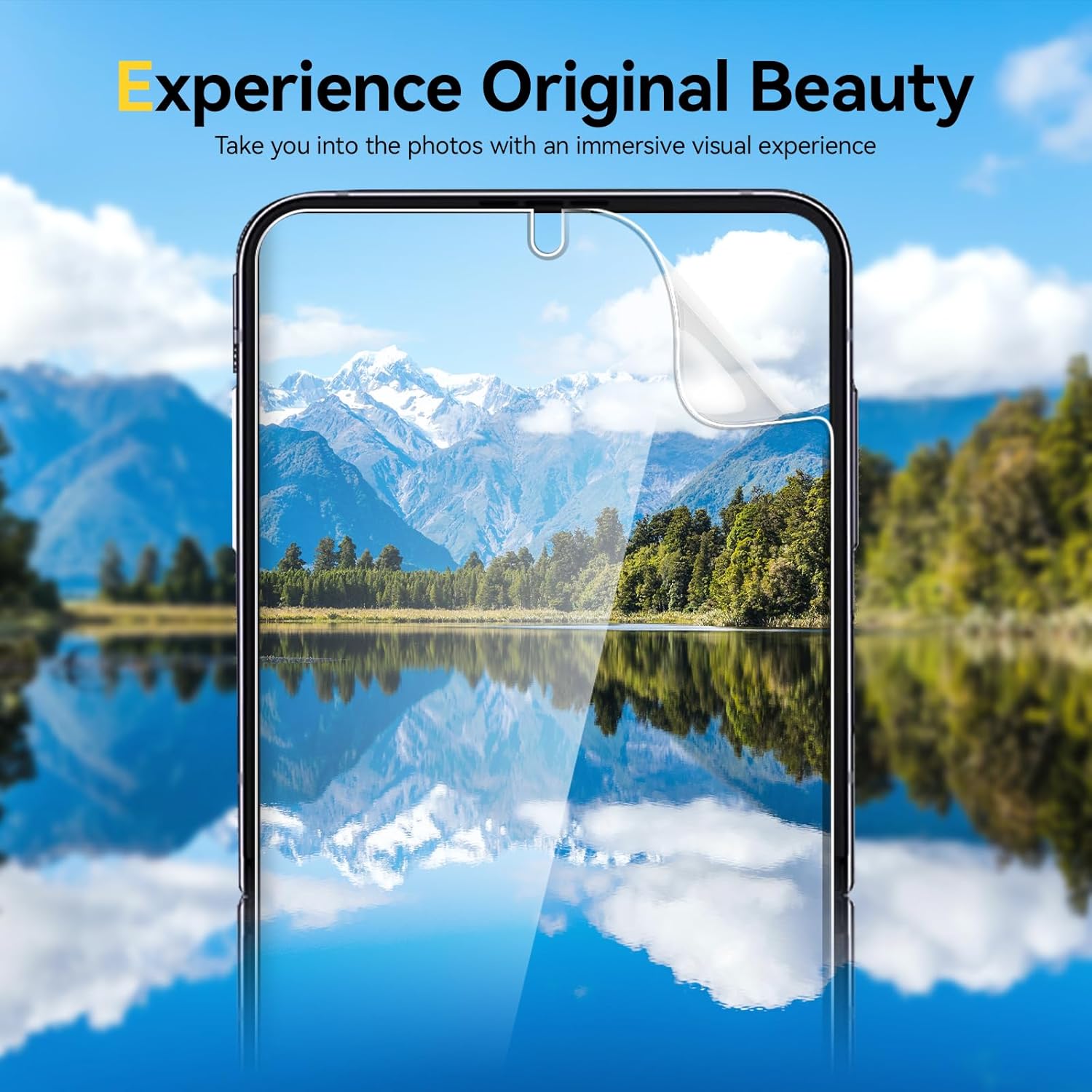 Vizvera Paquete de 2 protectores de pantalla para Galaxy Z Flip 3, película EPU + 2 unidades Flip 3 película flexible de pantalla interna HD