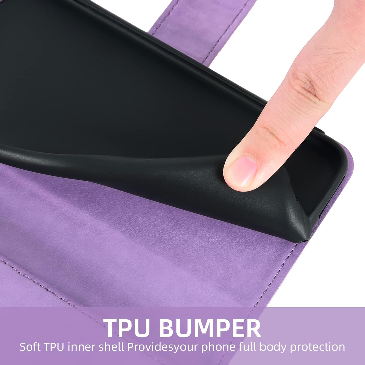 Asuwish Compatible con iPhone 7plus 8plus 78 Plus Funda tipo cartera y protector de pantalla de vidrio templado, funda de cuero con tapa para