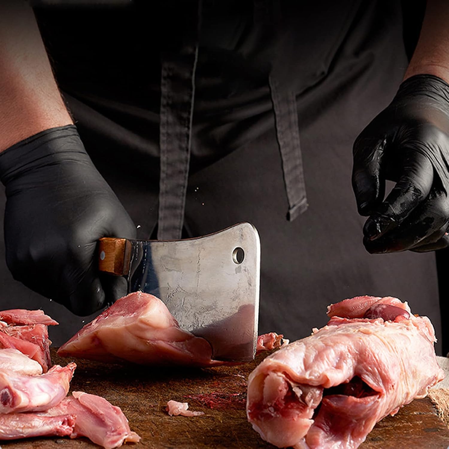 YIZUNNU 200 guantes desechables para barbacoa y 6 pares de forros de algodón lavables y reutilizables, guantes de nitrilo sin polvo y látex, para