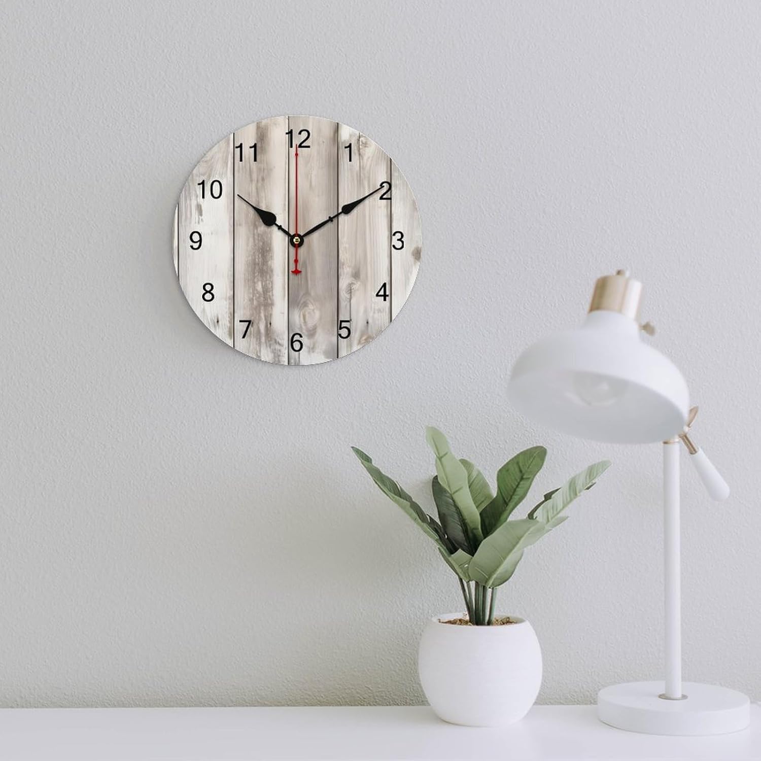Reloj de pared vintage de 24 pulgadas, silencioso, funciona con pilas, reloj redondo de madera para casa de campo, vacaciones, decoración del hogar,