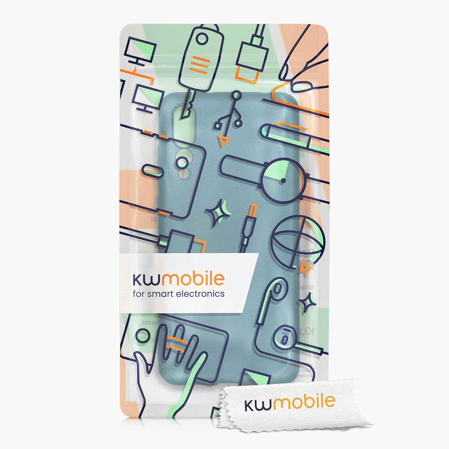 kwmobile Funda compatible con Huawei P20 Pro – Funda trasera de TPU suave – con aspecto metálico – azul caribe metálico