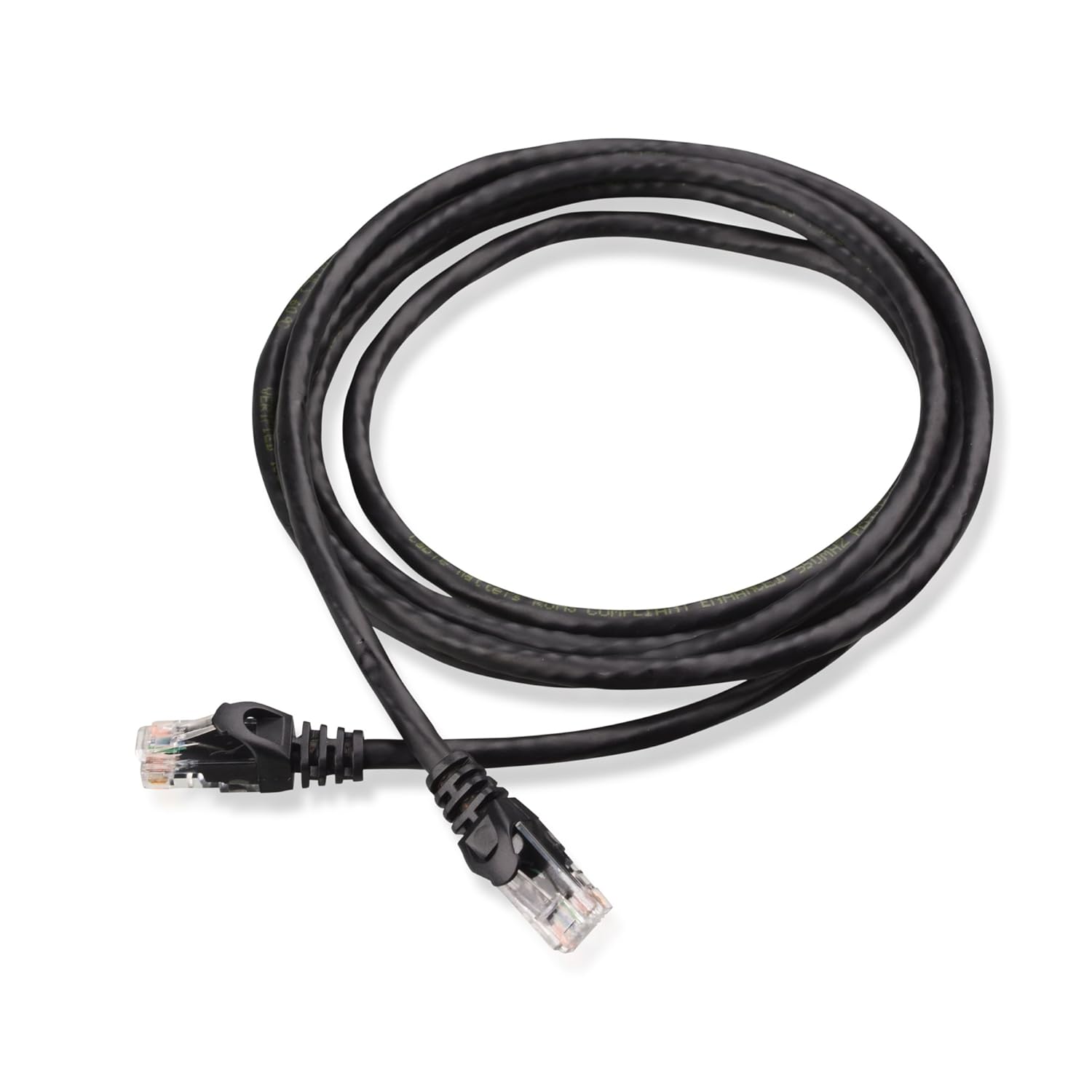 Cable Matters combo de 5 colores, cable de conexión Ethernet sin enganches Cat6, negro, azul, blanco, rojo y verde, Negro