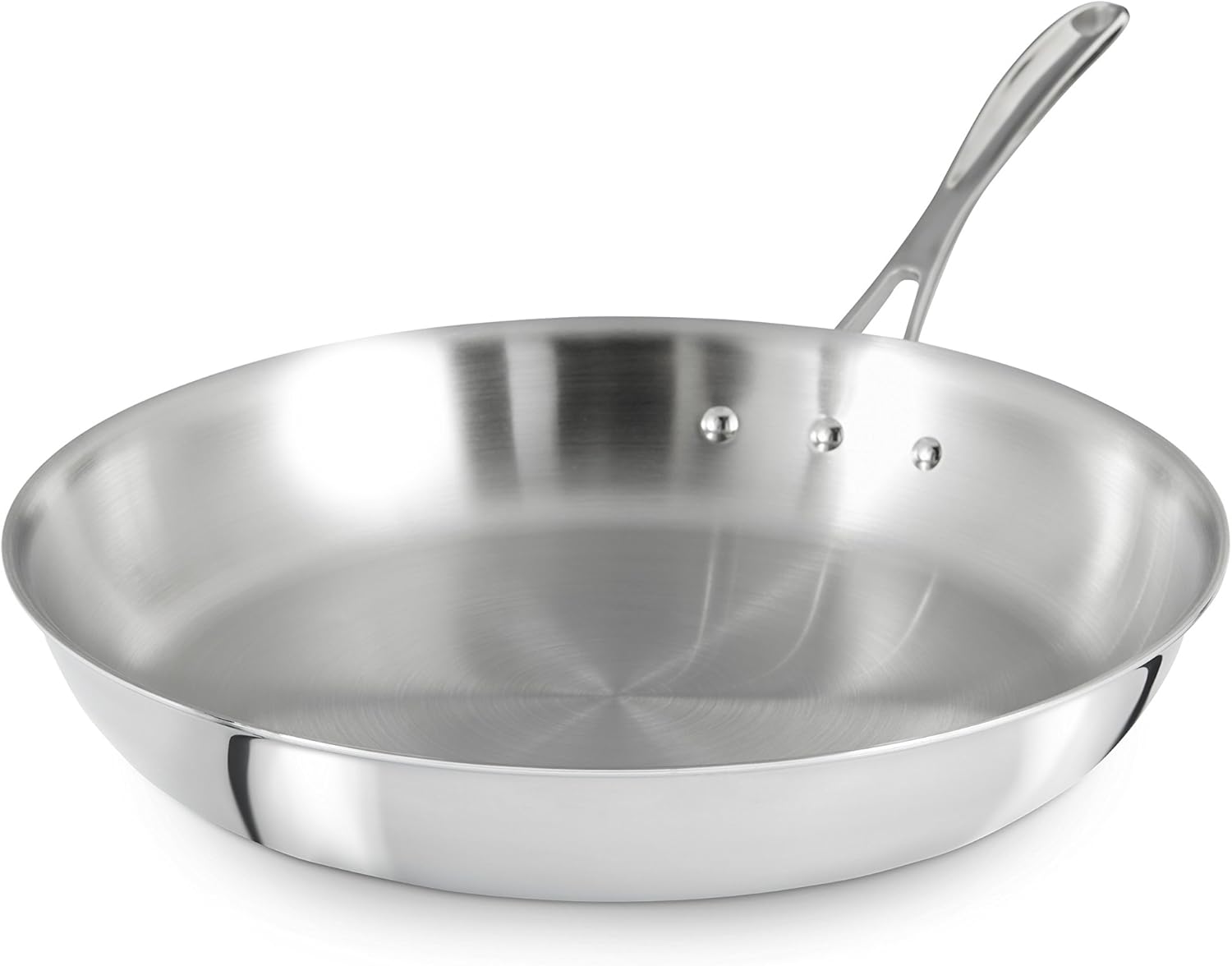 Calphalon sartén para omelette de acero inoxidable con triple remache, de 8 pulgadas, Sartenes para omelette, 12″ (30.5 cm)