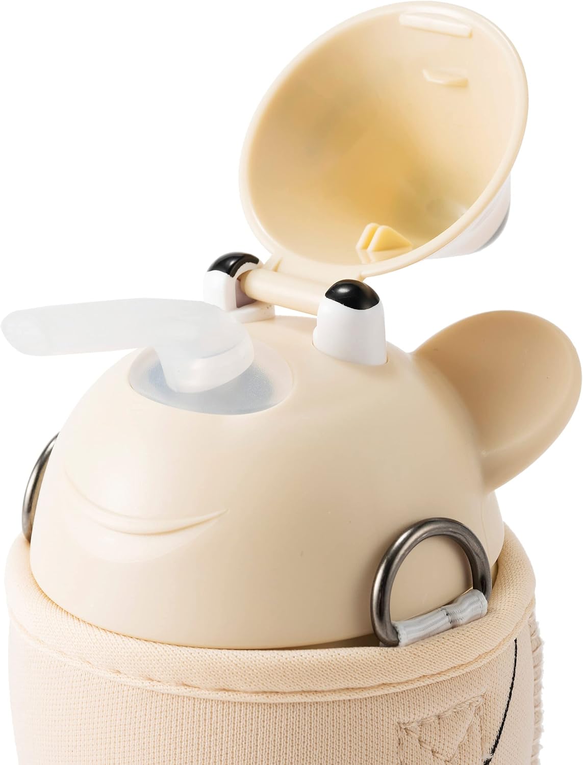 AB20-38 ANIMAL BOTTLE BEAR Sports Bottle, Animal Bottle, 12.8 fl oz (380 ml), Ivory