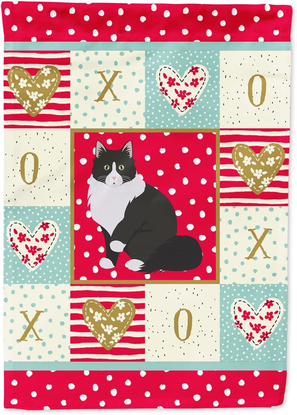 Caroline’s Treasures CK5788CHF Bandera de casa de gato del bosque siberiano con manga grande para porche, poste decorativo para colgar en la pared,