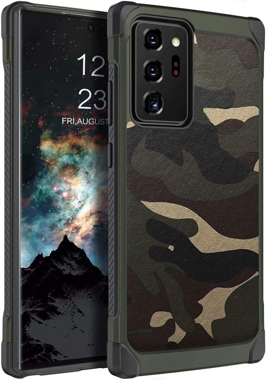 Samsung Galaxy s20 FE Case CmArmor Funda protectora híbrida de silicona – camuflaje verde
