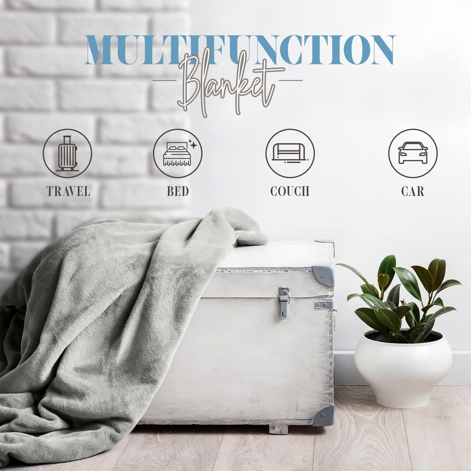Elegant Comfort Manta de lujo aterciopelada, ligera para todas las estaciones, ultra afelpada, suave, acogedora y mullida para sofá, cama, viajes,