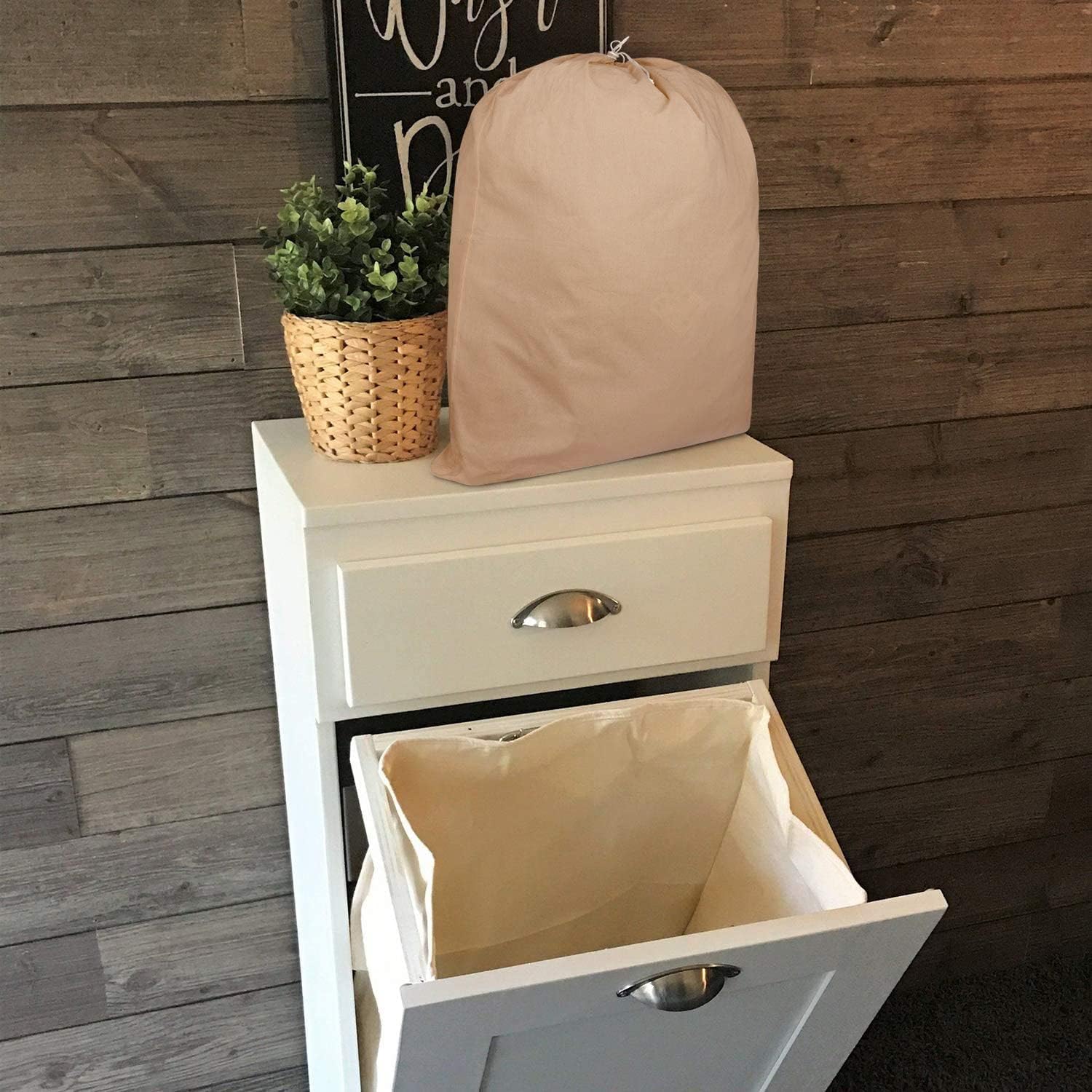 Urban Villa Bolsa de lavandería de lona  Bolsa de lavandería de viaje para ropa sucia  Lavable a máquina  Bolsa reutilizable para ropa de hostal
