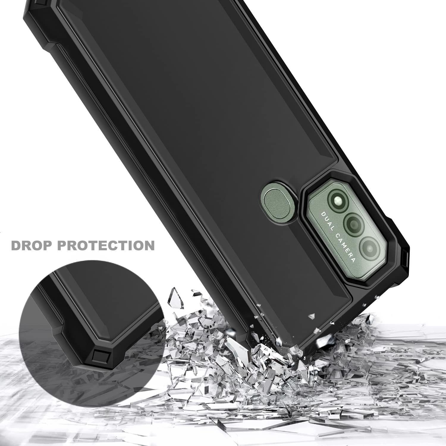 Funda diseñada para WIKO Voix con protector de pantalla incorporado, funda protectora de cuerpo completo a prueba de golpes, resistente a los
