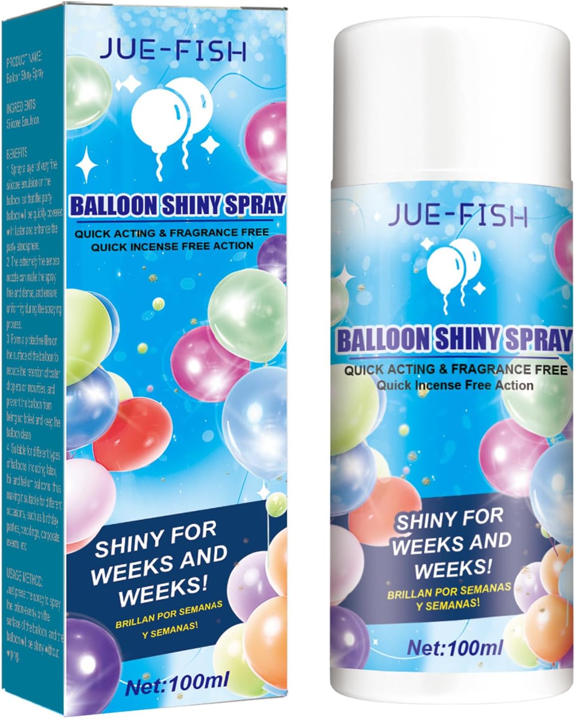 Spray de brillo para globos, para globos de látex, brillo instantáneo y acabado vibrante, mejora la decoración de fiestas y resultados duraderos que