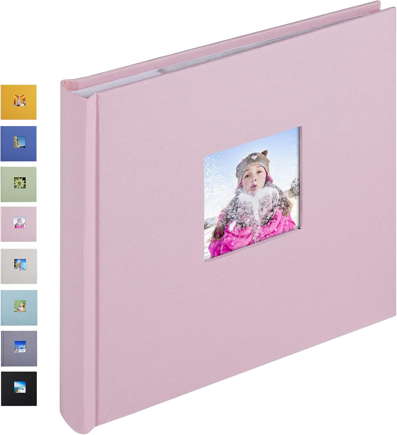 Álbum de fotos de 4 x 6 pulgadas con capacidad para 60 fotos con bolsillos verticales deslizantes, libro de fotos, cubierta de lino, álbumes de