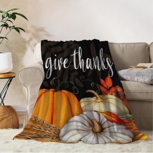YeeJu Manta decorativa de otoño, tamaño individual, manta de calabazas de otoño para sofá, cama, sala de estar, al aire libre, suave, acogedora, YeeJu Manta decorativa de otoño, tamaño individual, manta de calabazas de otoño para sofá, cama, sala de estar, al aire libre, suave, acogedora,