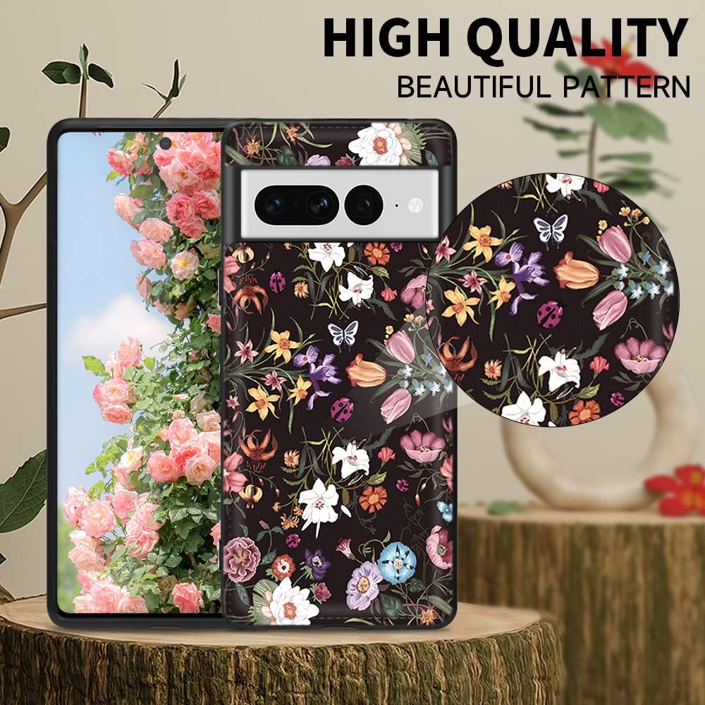 YEPO Funda para Google Pixel 7 Pro para mujer, diseño floral de moda femenina para Google Pixel 7 5G
