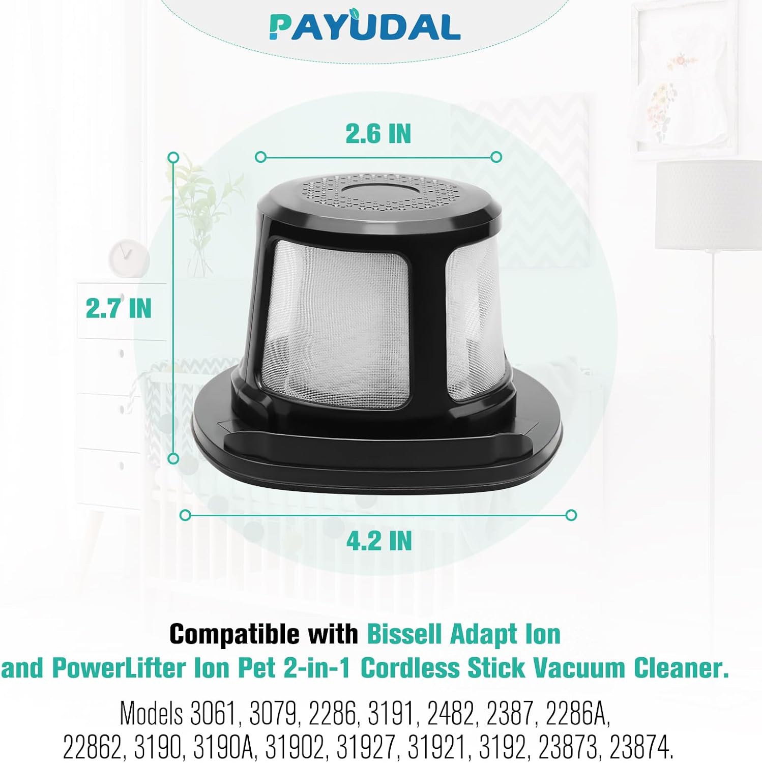 PAYUDAL Kit de filtros 3079 3061 para Bissell 3061 Adapt Ion 2286A 2286 3079 22862 2387 23873 23874 2482 31921 3192 31927 3191 3190 3190 3190 385A