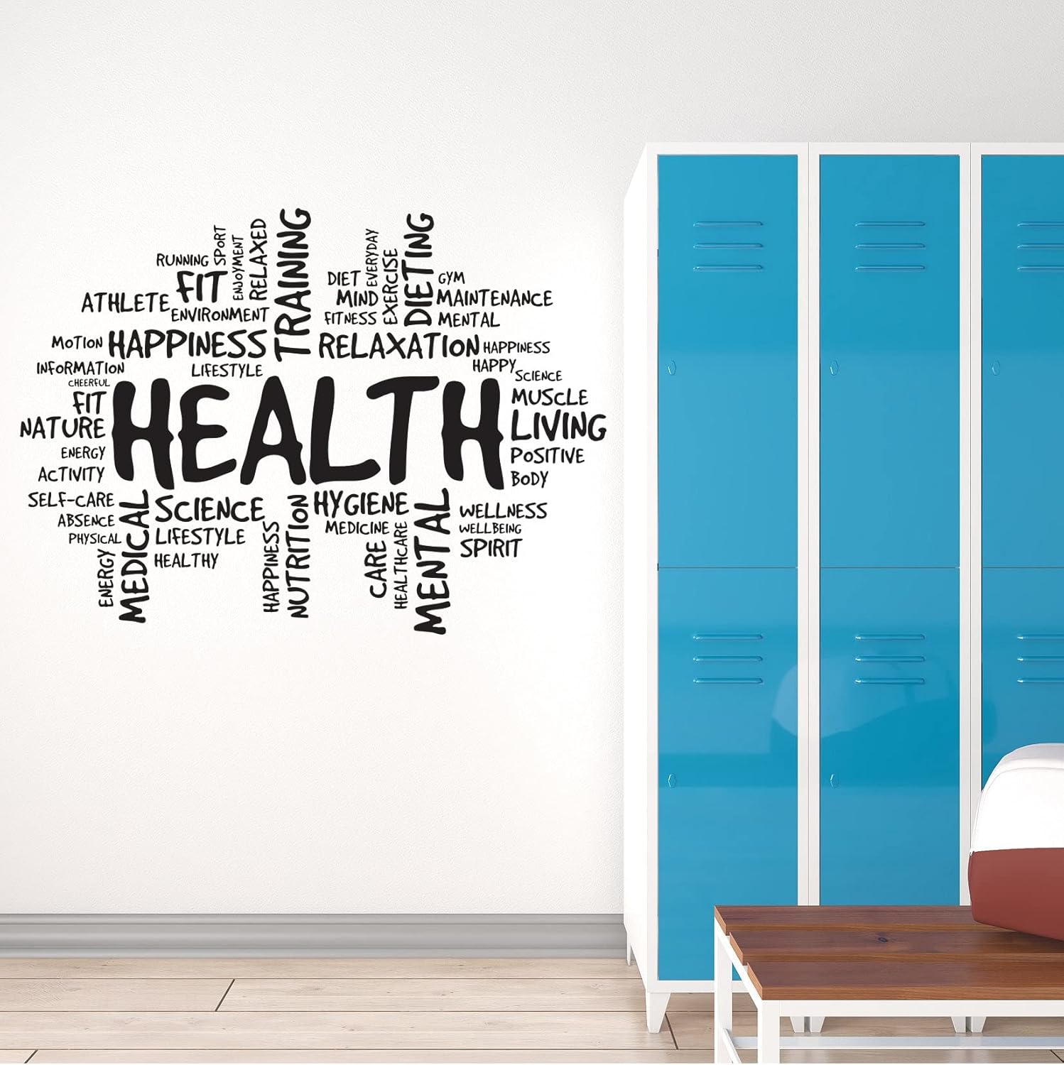 Vinilo adhesivo para pared, diseño de nube, sala médica, relajación, spa, decoración grande (ig6159) (XL 45 x 62 pulgadas, negro)