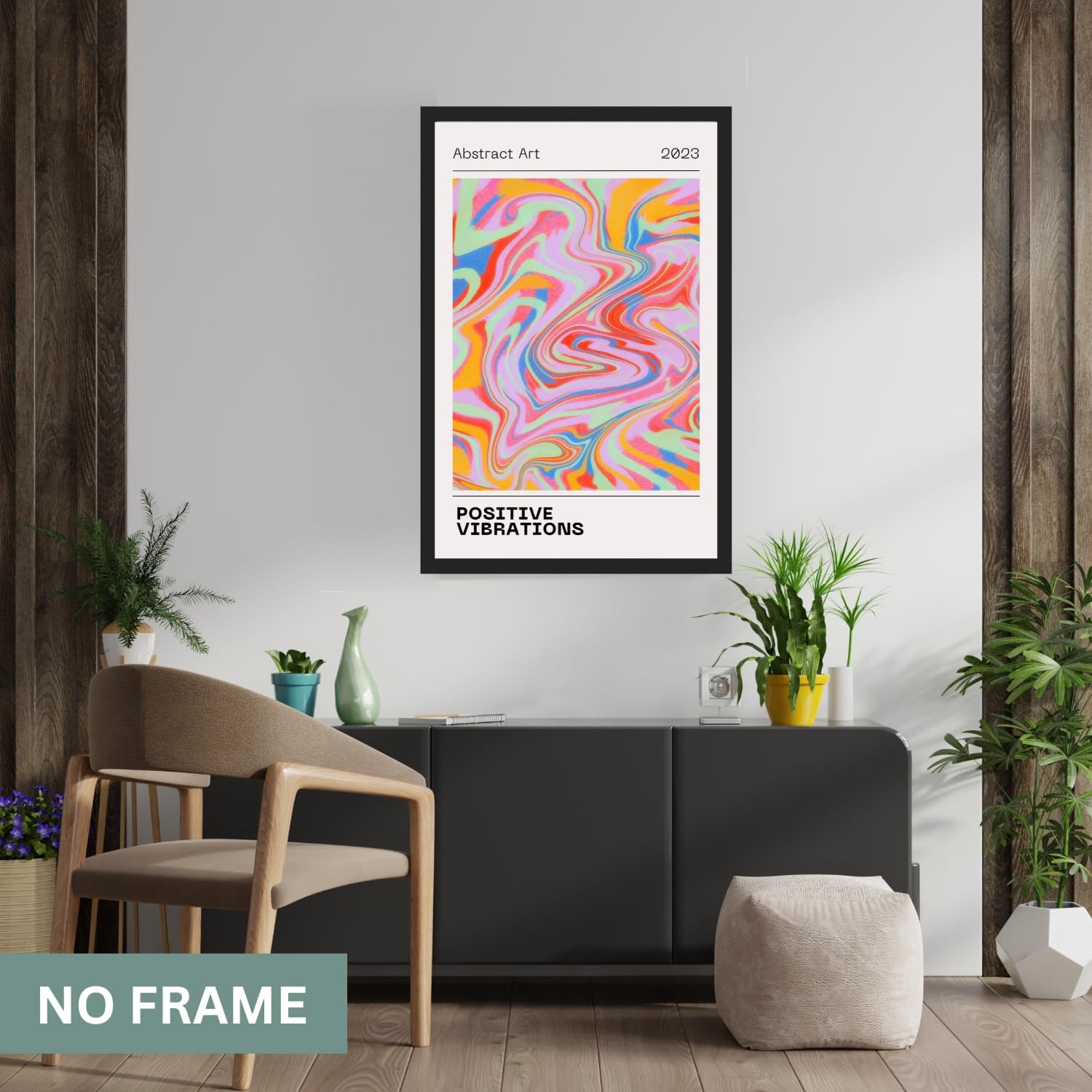 Positive Energy Poster, Colorful Aura Poster, Positive Aura Gradient Wall Art, Positive Energy Art, Retro Gradient Print, Aesthetic Wall Decor,
