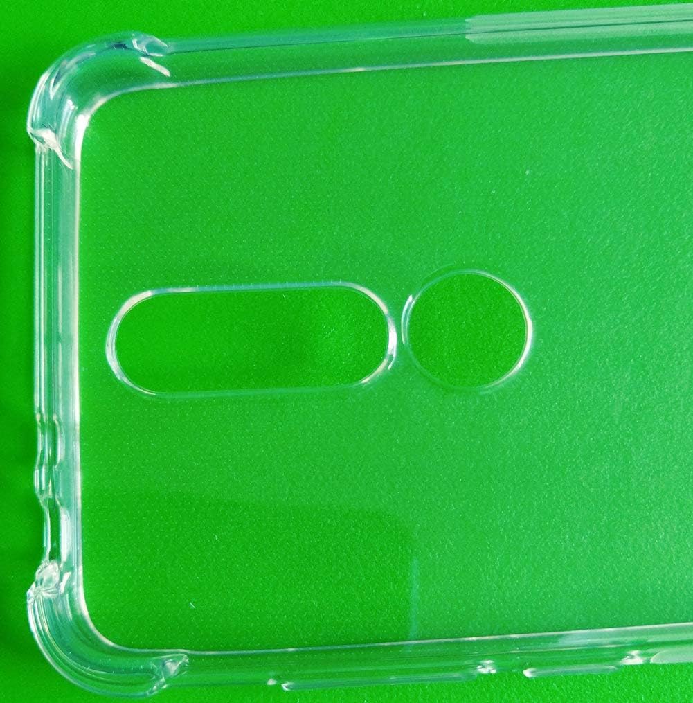 TIYA Funda transparente para Nokia 5.1 Plus X5 TPU Four Corners 5.1+ Cover Transparente Suave