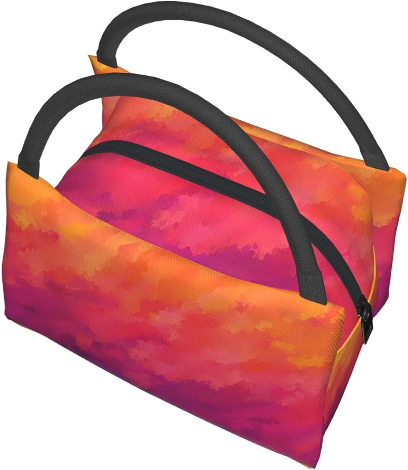 Fubido Perfect Day Theme, bolsa de almuerzo reutilizable para mujeres y hombres, diseño de lunares de la Torre Eiffel, simple bolsa de almuerzo