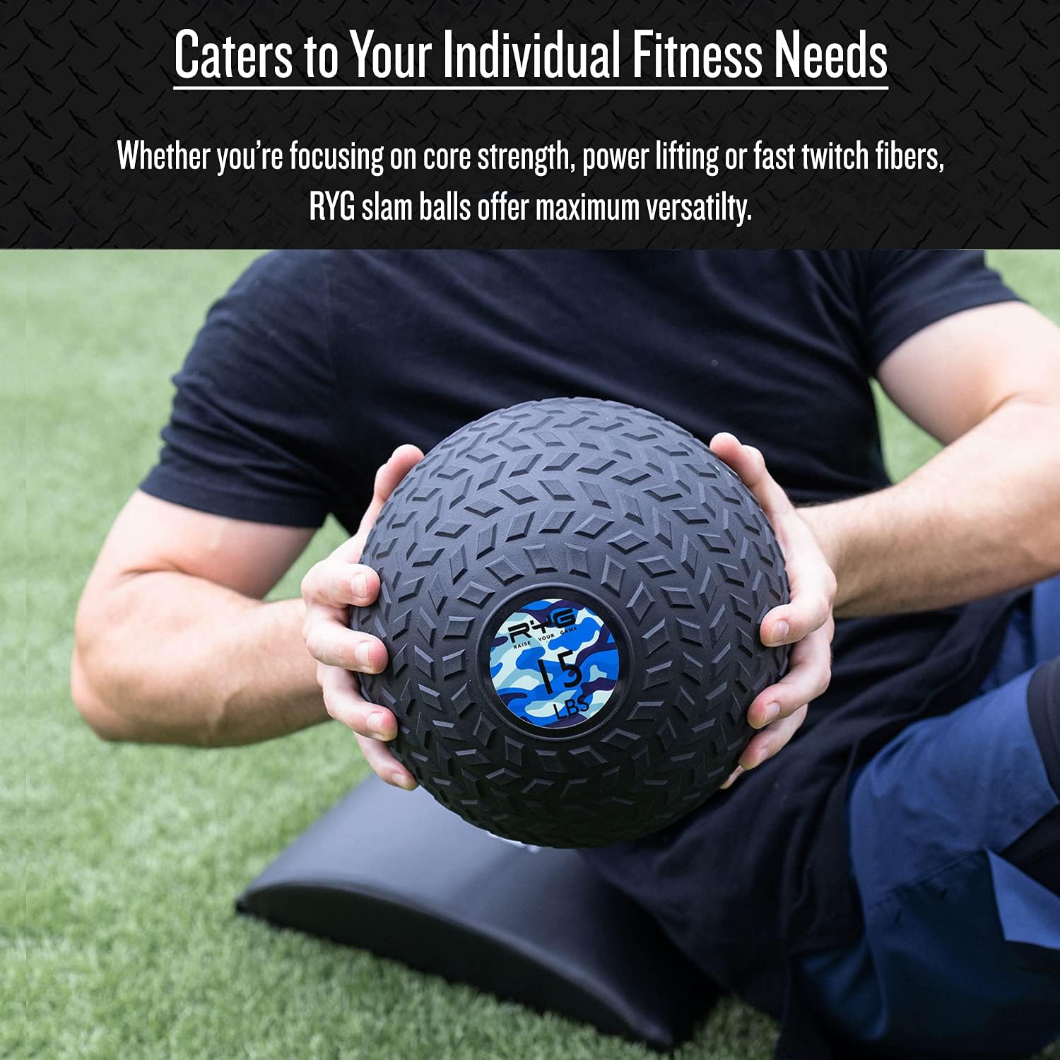Slam Medicine Balls, 5, 10, 15, 20 lbs for Strength and Crossfit Workout, Exercise Weight Ball for Zero Bounce Fitness Conditioning Exercises