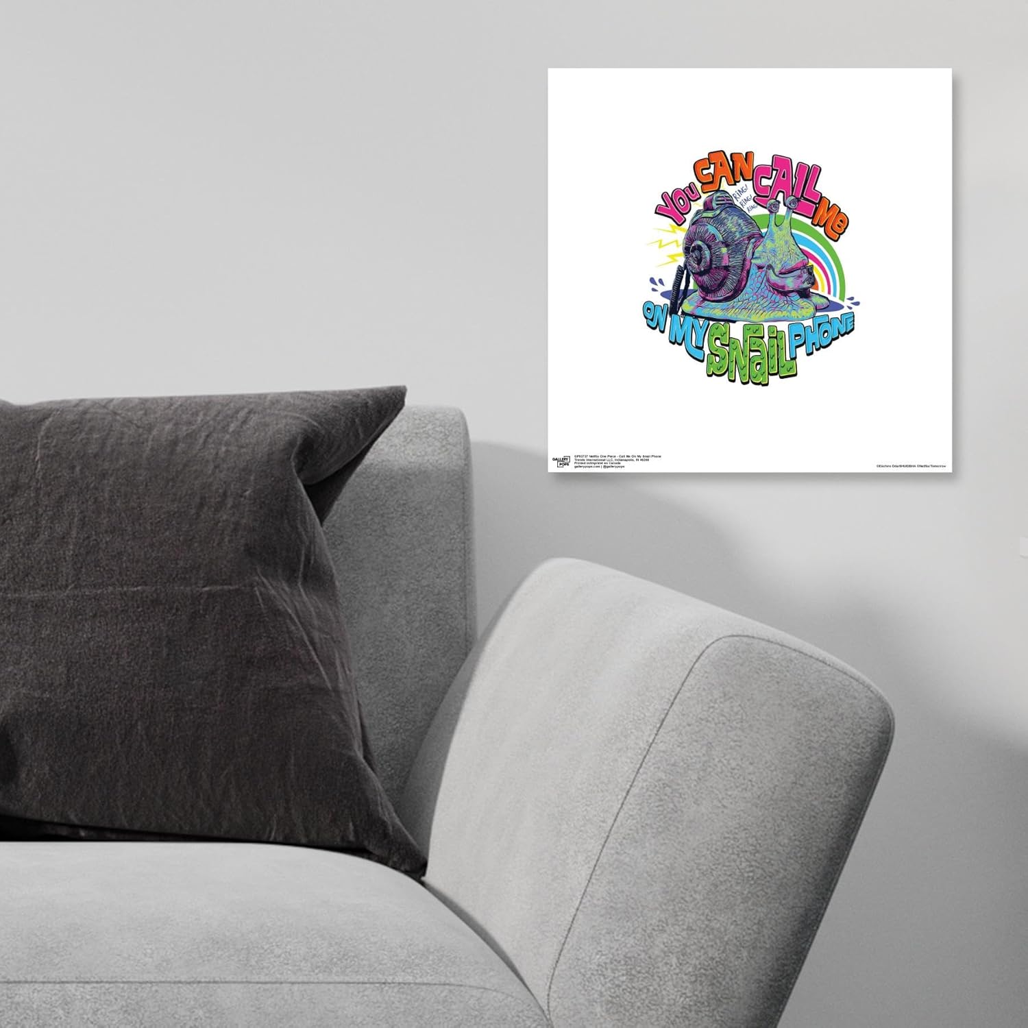 Trends International Gallery Pops Netflix One Piece – Póster de pared de Call Me On My Snail Phone, 12.00 x 12.00 pulgadas, versión sin marco