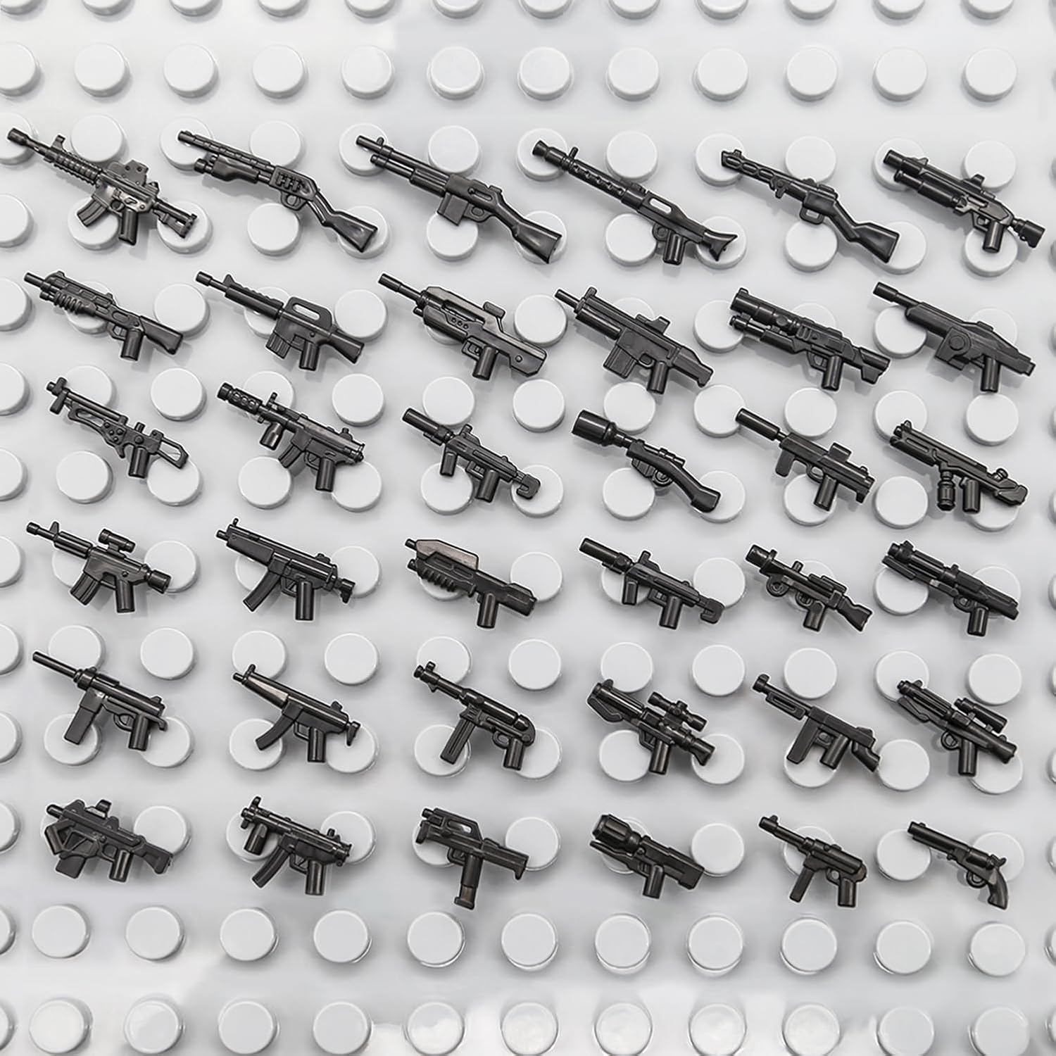 Paquetes de armas para minifiguras de bloques de construcción, equipo del ejército aleatorio para ladrillos-soldado juguete de bases militares WW2