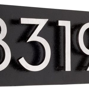 40 opciones de color placa de dirección horizontal moderna flotante de aluminio de 4 pulgadas (5 dígitos) Montague Metal Products 40 opciones de color placa de dirección horizontal moderna flotante de aluminio de 4 pulgadas (5 dígitos) Montague Metal Products
