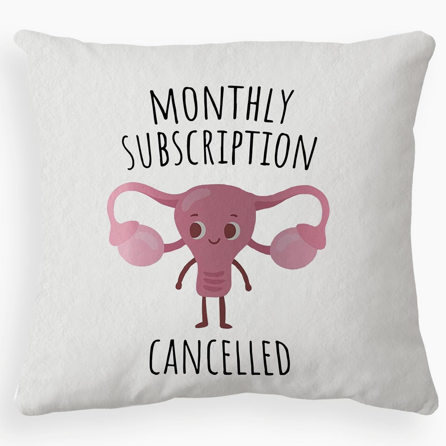 Funda de almohada con suscripción mensual de histerectomía cancelada, 18 x 18 pulgadas, histerectomía para mujeres, funda de cojín decorativa,