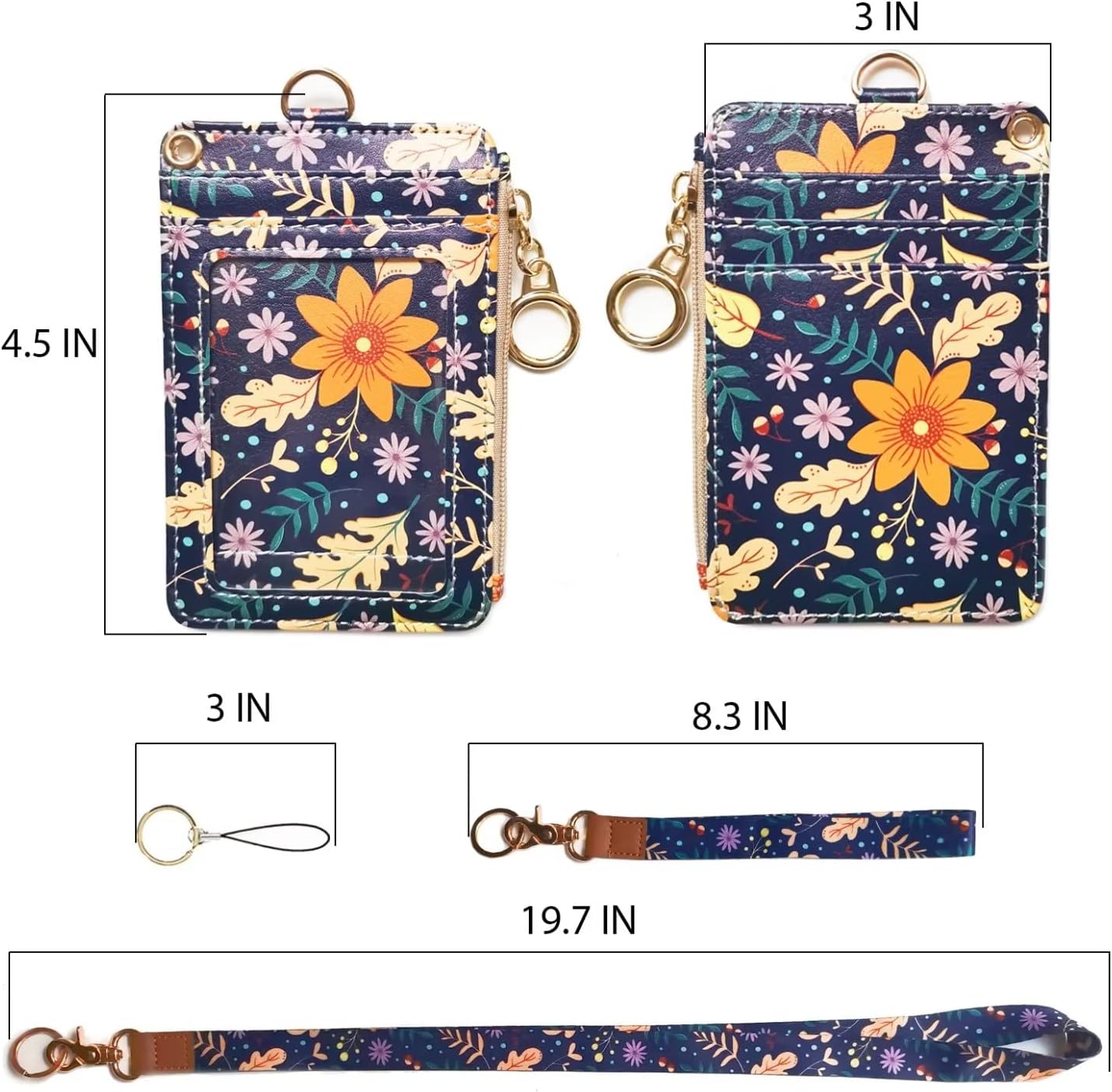 bolimoss Cordón para cartera, cartera con cordón, cordones para insignias de identificación, cordones para insignias de identificación para mujeres,