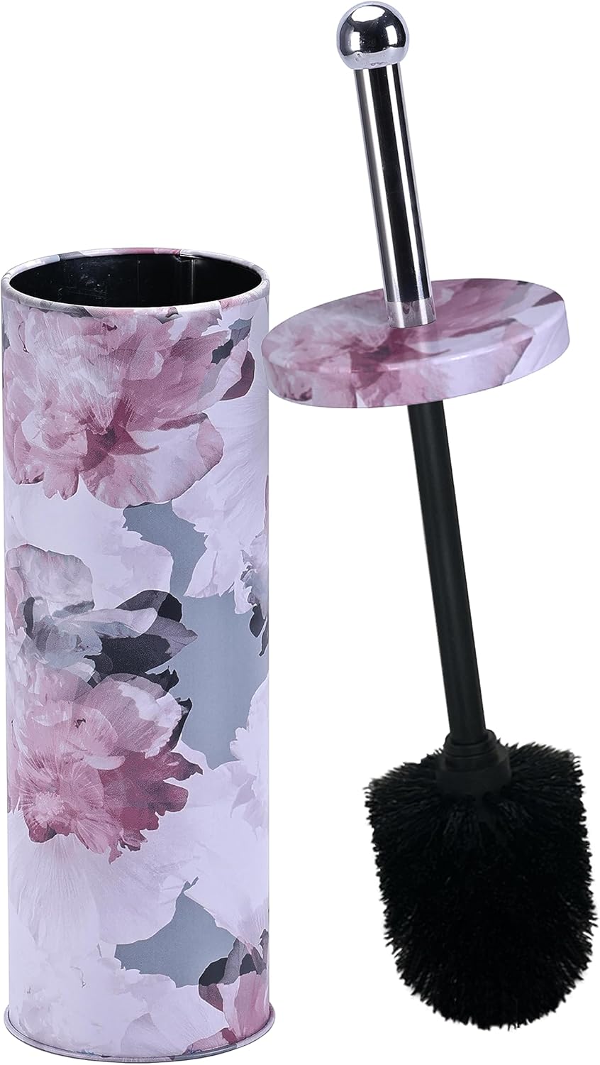 Escobilla para inodoro con soporte, multicolor, metal