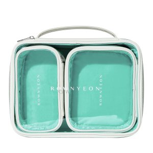 Rownyeon – Estuche de maquillaje transparente, 3 piezas, juego de bolsas de cosméticos transparentes, estuche de viaje para maquillaje, organizador Rownyeon – Estuche de maquillaje transparente, 3 piezas, juego de bolsas de cosméticos transparentes, estuche de viaje para maquillaje, organizador