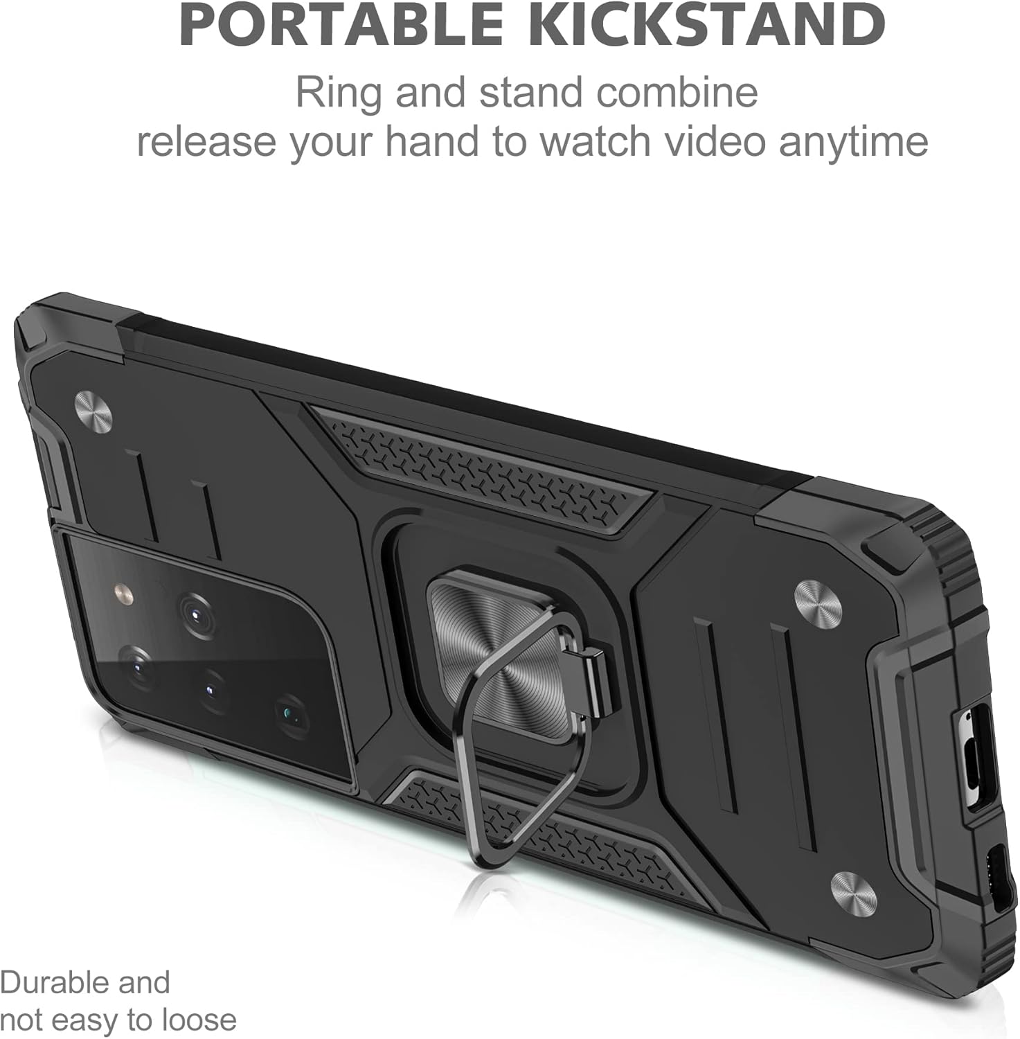 AYMECL Funda para Samsung Galaxy S21 Ultra con protector de pantalla de TPU flexible autorreparable 2 unidades, grado militar, doble a prueba de