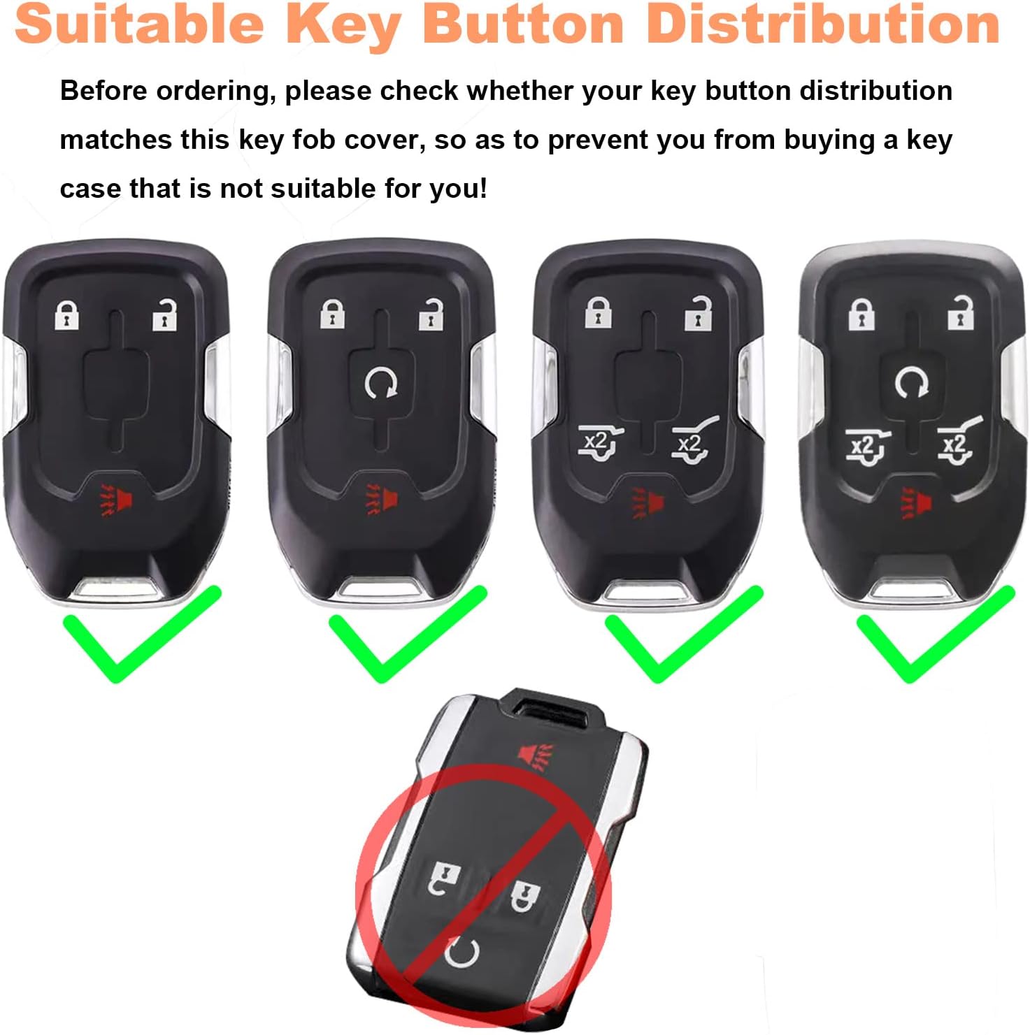 Funda para llavero GMC, carcasa de TPU suave con llavero de cuero para GMC Sierra Terrain Acadia Yukon accesorios, azul