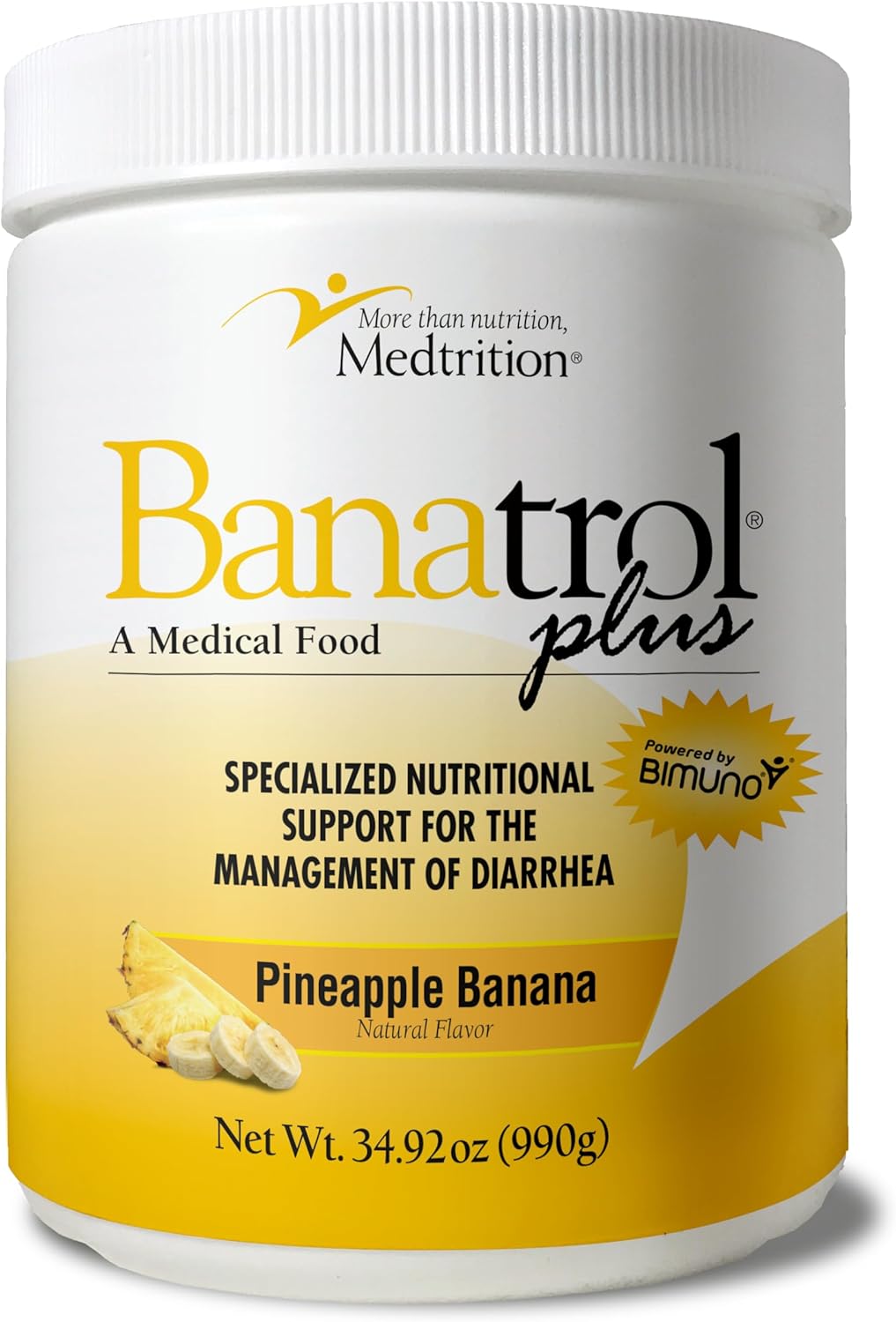 Banatrol Antidiarreico natural con prebióticos, alivio de la diarrea crónica, SII, diarrea recurrente, alimentos médicos clínicamente apoyados, no